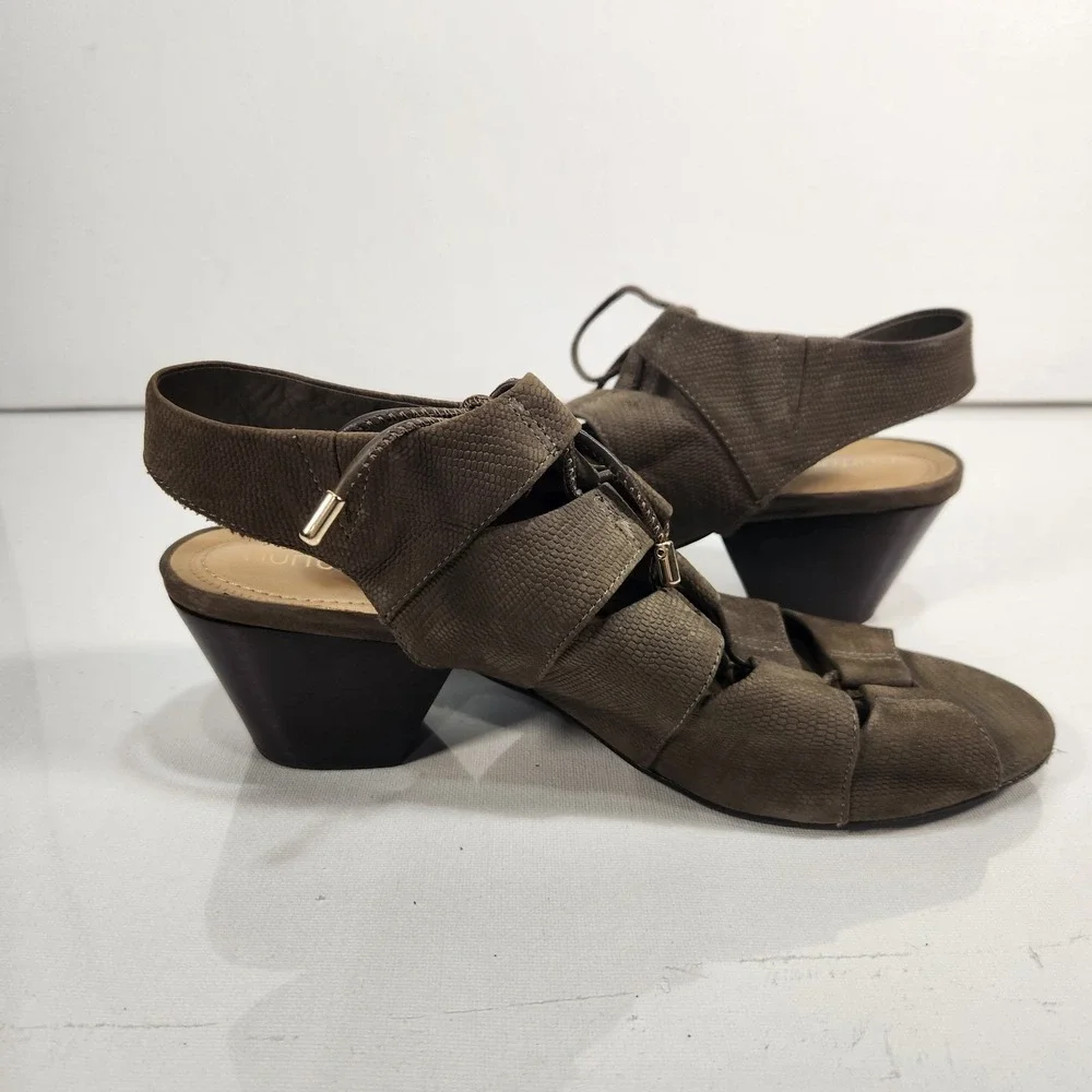 Nurture‎ Bellamy Womens Leather Sandals Size 8.5 Brown
